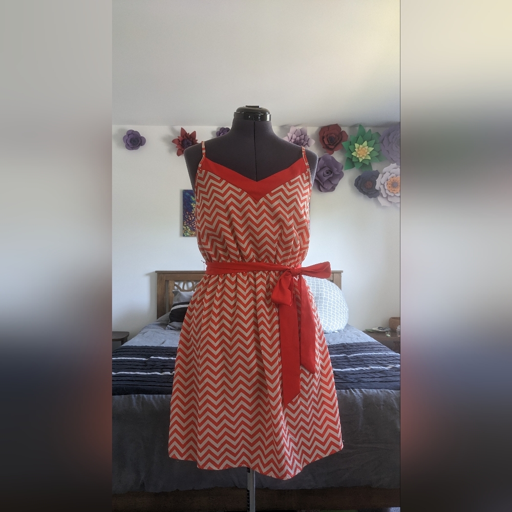 Modcloth Peach Love Cream "Jagged Little Thrill" Dress